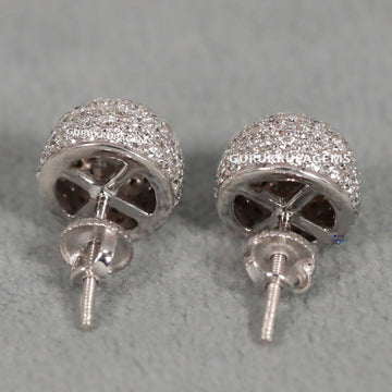 Unique And Luxury 14 kt White Gold Earrings For Women with VVS clarity diamonds Gurukrupa-Gems