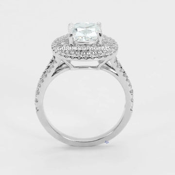 Unique And Luxury Solitaire Diamond Ring For women crafted in 14 kt white gold with enhanced vvs clarity Gurukrupa-Gems