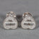 Unique Heart Shape Design Earring In 14 KT White Gold With Lab Created Round Cut Diamond Earring For Women Gurukrupa-Gems