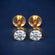 Cushion cut halo set diamond earring top quality Gurukrupa-Gems