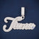 Name letter pendant VVS iced out diamond charm