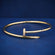 Yellow gold diamond nail bracelet for men women