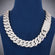 22 inch 22 mm heavy full white diamond cuban chain