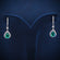 Wedding Pear Green gemstone diamond earrings Gurukrupa-Gems