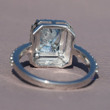 Wedding rings for women in 14 kt white gold with VVS clarity diamonds for engagement or party Gurukrupa-Gems