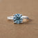 Womens solitaire diamond ring for engagement in 14 kt white gold with vvs clarity diamonds-Gurukrupa-Gems