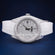 Womens 36 mm diamond watch customized white rubber belt Gurukrupa-Gems