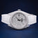 Womens 36 mm diamond watch customized white rubber belt-Gurukrupa-Gems