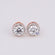 Womens halo setting diamond earring for casual wear round cut diamond earrings vvs clarity-Gurukrupa-Gems