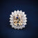 Yellow cushion engagement diamond ring Gurukrupa-Gems