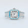 Fashionable sky blue diamond with roman numerals lab grown diamond watch for unisex crafted handmade-Gurukrupa-Gems