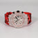 Glamorous hip-hop moissanite diamond watch with a rubber belt