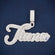 Name Letter Pendant VVS Iced Out Diamond Charm - Gurukrupa-Gems