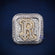 R initial letter diamond hip hop buss down ring - Gurukrupa-Gems