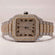 Special design for men this moissanite diamond watch has a square dial bezel setting and Roman numerals - Gurukrupa-Gems