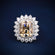 Yellow cushion diamond engagement diamond ring - Gurukrupa-Gems