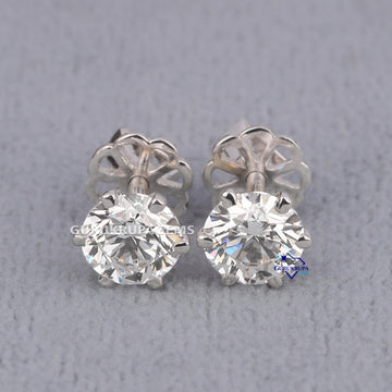 1.45 ct each solitaire diamond earring for casual wear diamond earring VVS clarity Gurukrupa-Gems