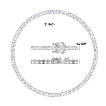 12mm Iced Out Miami Cuban Link Silver Diamond Chain Necklace for Men Women Gurukrupa-Gems