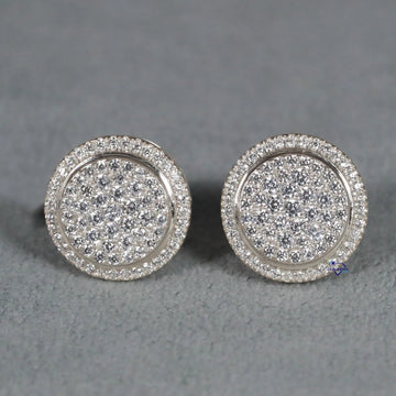 14 KT Luxurious Looking White Gold Lab Created Diamond Earrings For Anniversary Gift For Your Partner Gurukrupa-Gems