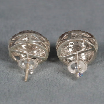 14 KT Luxurious Looking White Gold Lab Created Diamond Earrings For Anniversary Gift For Your Partner Gurukrupa-Gems