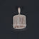 14 KT white gold Lab Created Diamond Pendant with Customized Round Cut Diamond Pendant VVS Clarity Diamonds