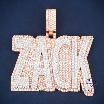 14KT Rose Gold Hip Hop Style Pendant With High Quality Diamond - Gurukrupa-Gems