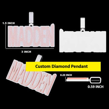 14KT Rose Gold Hip Hop Style Pendant With High Quality Diamond (Copy) Gurukrupa-Gems