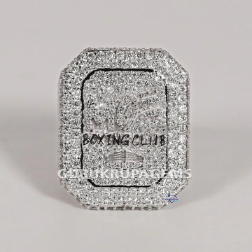 14KT White Gold Lab Created Diamond Ring For Men's Unique And Luxury Round Cut Lab Created Diamond Ring Gurukrupa-Gems
