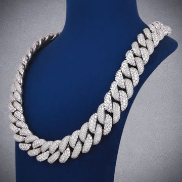 14k Mens Real Rose Gold Cuban Link Chain 22 inch 24mm with Round and Fancy cut multiple VVS Diamond Design Rappers Chains Custom Heavy Gold Cuban Necklace (Copy) Gurukrupa-Gems