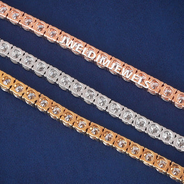 14k Solid Yellow Gold 6CT Mens Tennis Bracelets Gurukrupa-Gems