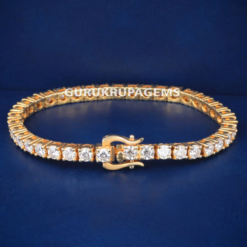 Iced Out Gold Tennis Bracelet for Women with Big Diamonds and Luxury Drip Gurukrupa-Gems