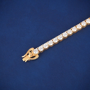 Iced Out Gold Tennis Bracelet for Women with Big Diamonds and Luxury Drip Gurukrupa-Gems