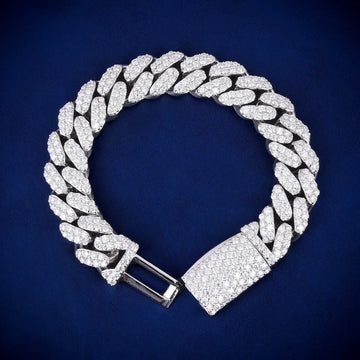 14kt Yellow Gold Plated VVS Round Diamond 4mm Tennis Bracelet for Mens Womens Gurukrupa-Gems