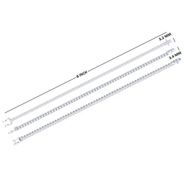 14kt Yellow Gold Plated VVS Round Diamond 4mm Tennis Bracelet for Mens Womens Gurukrupa-Gems