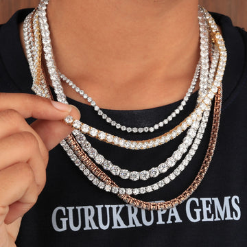 16 inch 3.5 mm tennis chain VVS clarity Gurukrupa-Gems