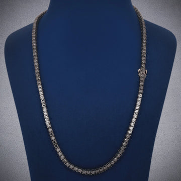 18 Inch 4mm Tennis Diamond Chain Necklace White Gold Iced Out New Chains Collection Gurukrupa-Gems
