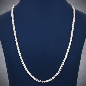 18 Inch 4mm Tennis Diamond Chain Necklace White Gold Iced Out New Chains Collection Gurukrupa-Gems