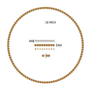 VVS Diamond Tennis Chain 20 Inch 5 mm White Gold Iced Out Urban Royal Jewelry Gurukrupa-Gems
