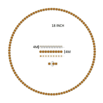 VVS Diamond Tennis Chain 20 Inch 5 mm White Gold Iced Out Urban Royal Jewelry Gurukrupa-Gems