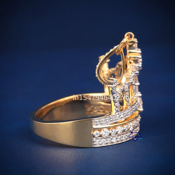 2 in 1 pendant and ring hip hop customized ring Gurukrupa-Gems