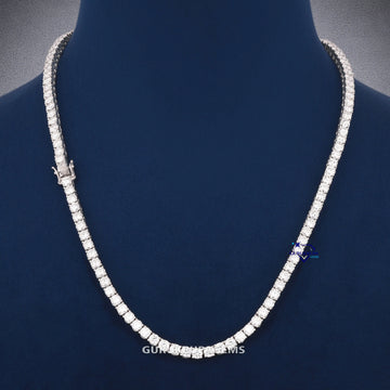 20 Inch 4 mm Diamond Tennis Chain with VVS Clarity Gurukrupa-Gems