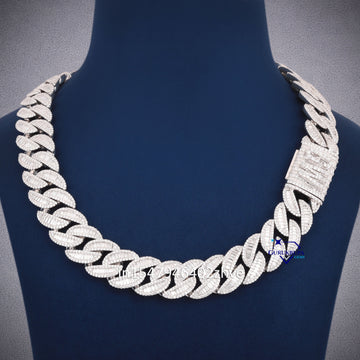20 inch 14 mm white d vvs clarity cuban diamond chain (Copy) Gurukrupa-Gems