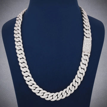 Miami Cuban Link Chain 26 Inch 30 mm Iced Out Heavyweight Diamond Necklace Frozen Empire Chain Gurukrupa-Gems