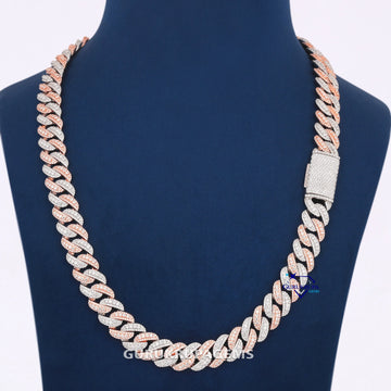 22 Inch 14mm two tone Miami Cuban Diamond Chain (Copy) Gurukrupa-Gems