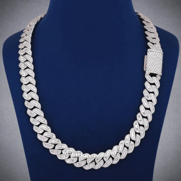 Custom 14kt Gold Plated Cuban Miami Link Chain Iced Out 13mm Cuban Necklace for Men Gurukrupa-Gems