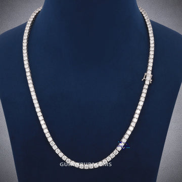 22 inch 4 mm full white tennis diamond chain Gurukrupa-Gems