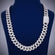 24 Inch 10mm Two Tone Silver Rose Gold Cuban Link Chain Gurukrupa-Gems