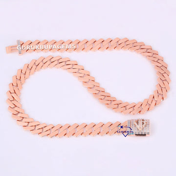24 inch 18 mm custom made hip hop diamond cuban link chain for men Gurukrupa-Gems