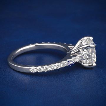 2.85 ct Diamond Solitaire Ring VVS Clarity Engagement Ring - Gurukrupa-Gems