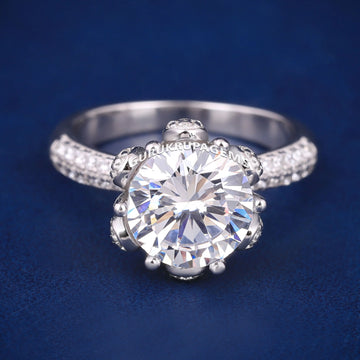 3 Carat Round Cut Wedding Engagement Proposal Rings for Women Gurukrupa-Gems
